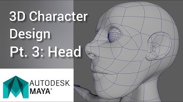 3D Character Design. Part 3: Eyes, Head 3d modeling (Autodesk Maya tutorial)