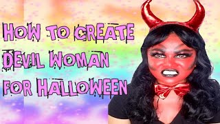 Devil Woman Demonyita Halloween Makeup Tutorial