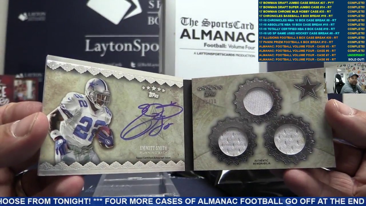 The Sports Card Almanac Football Volume Four 4 Box Case Break 7