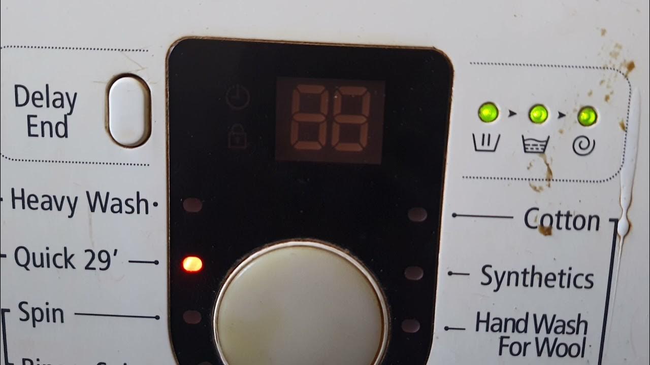Samsung washing machine DE error code solved. YouTube