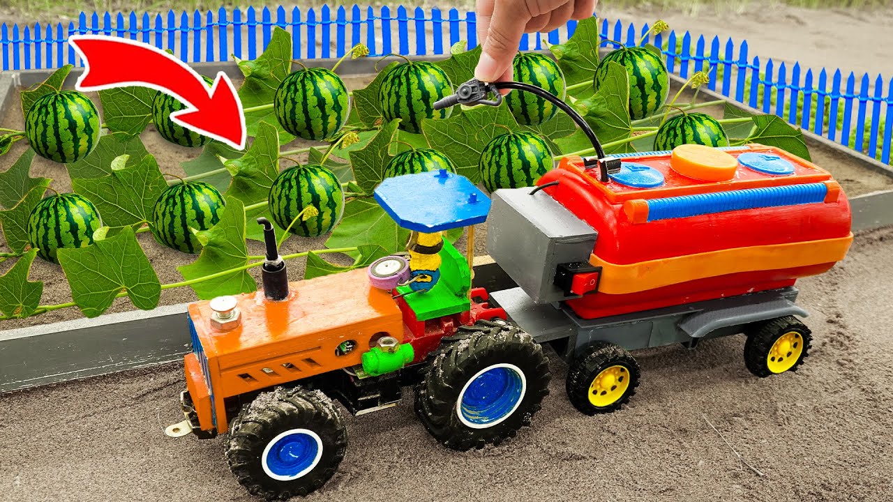 Top diy tractor making mini farm grow & harvest watermelons diy mini