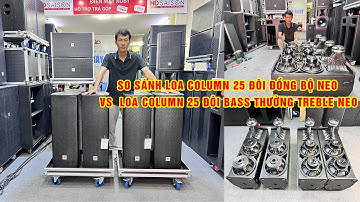 So sánh Loa Column 25 Đôi Đồng Bộ Neo VS Loa Column 25 Đôi Bass Thường Treble Neo