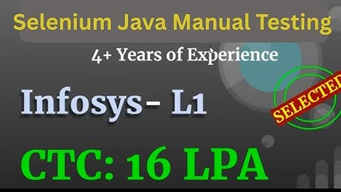 Infosys interviewvragen | Selenium | JAVA | Realtime-scenario-gebaseerde interviewque
