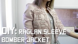 DIY Raglan Sleeve Lace Bomber Jacket