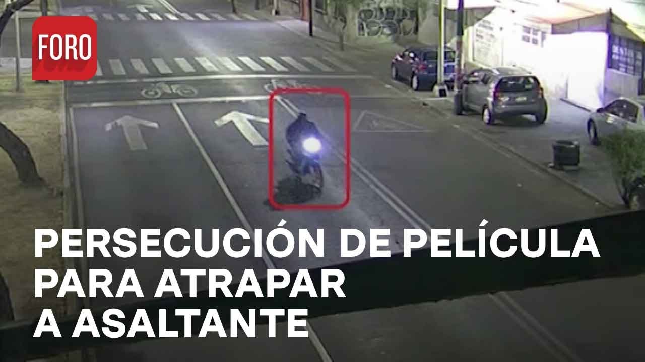 Persecución en CDMX: Acorralan a asaltante que huyó en motocicleta - Hora 21