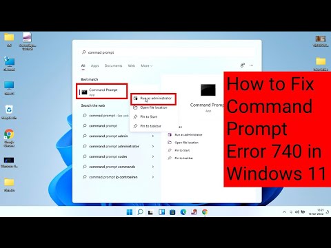 How to Fix Command Prompt Error 740 in Windows 11