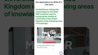 ScottishPower Master Scholarship 2026 UK 🇬🇧 | Fully Funded | Apply Now #fullyfunded #masterstart