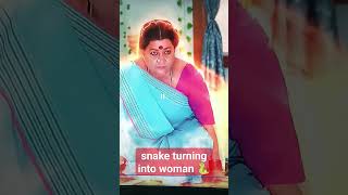 snake turning into woman #snake #woman #naagin  #ytshorts Resimi