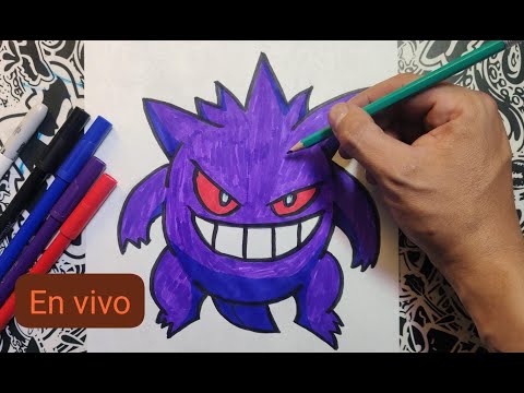 POKEMON | como dibujar a GENGAR | EN VIVO 💥 @IcaroArt