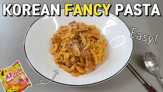 Making FANCY Pasta with Korean Instant Noodle