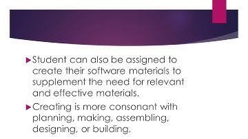 LESSON 8: Higher thinking skills through IT based projects