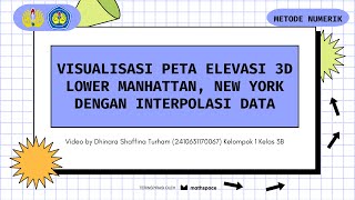 Visualisasi Peta Elevasi 3D Area Lower Manhattan, New York dengan Interpolasi Data  ---UTS Soal No 2