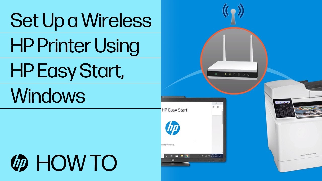 Setting up HP Printer a Wireless Network in Windows 7 | HP Easy Start | @HPSupport - YouTube