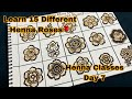 Henna classes day 7  how to create 15 different henna rosesflowers  henna classes by thouseen