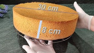 This is how I bake a perfect big classic sponge cake base! 100% Always succeeds!