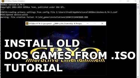 install games on DosBox using .iso image tutorial