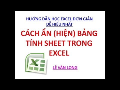 Excel cơ bản  Bài 21. Cách ẩn (hiện) sheet bảng tính trong excel