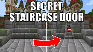 Minecraft Hidden Staircase Door | Easy Redstone Staircase Door Build
