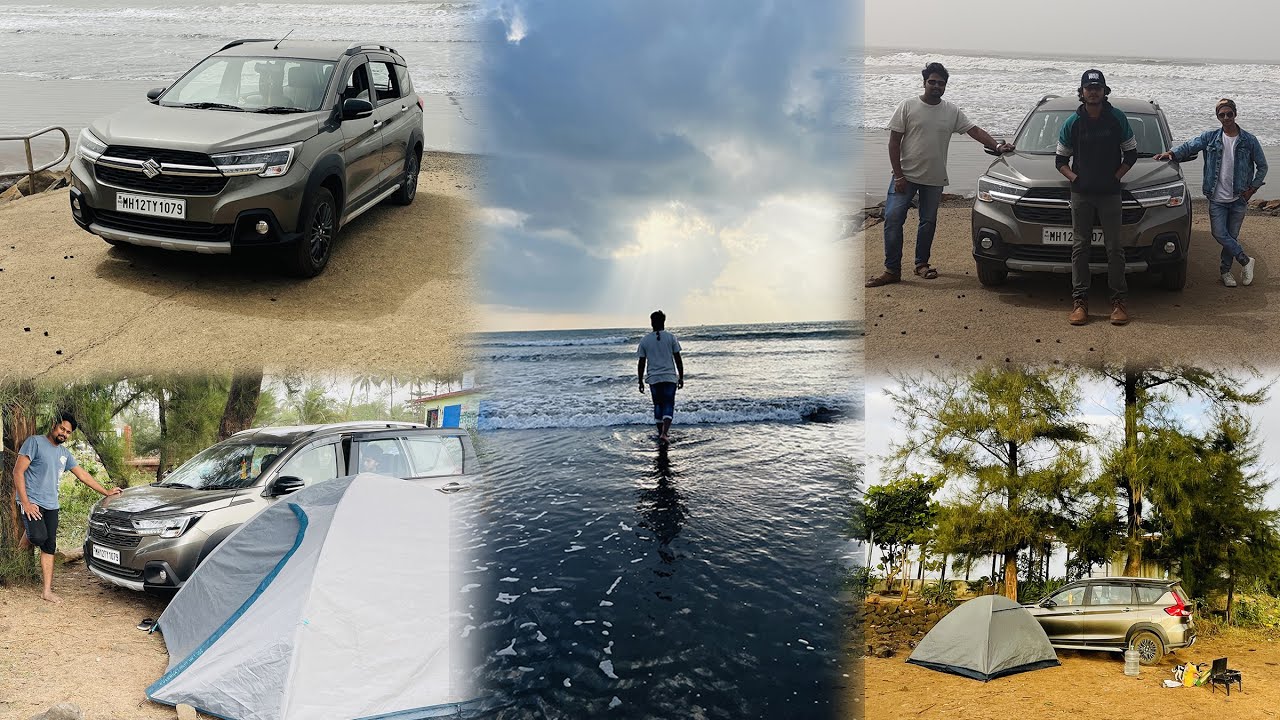 Tent Camping at Shrivardhan Beach | Shrivardhan Beach | Part 1 | XL6 | Tent Stay | Barbeque |