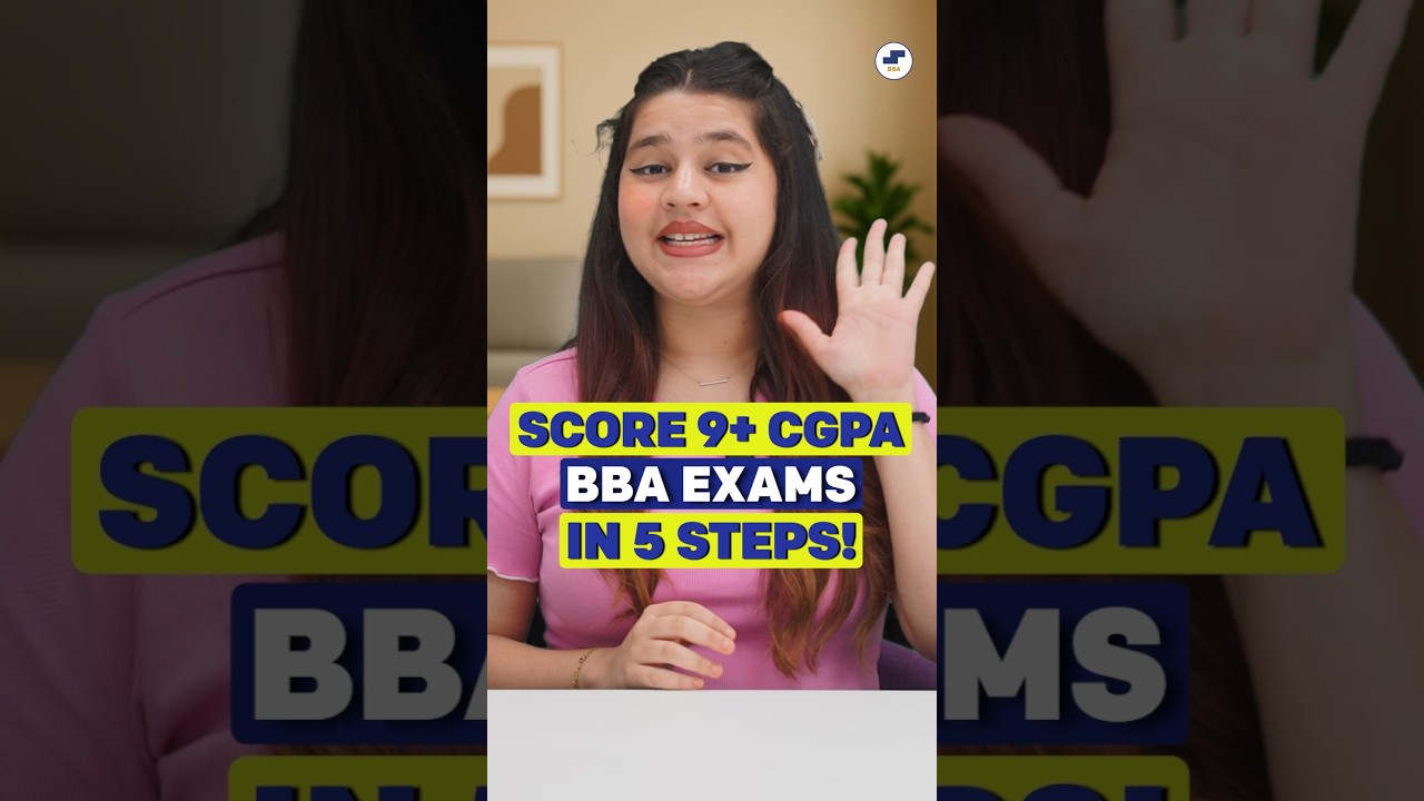 🤩Score 9+ CGPA In BBA Exams! How to Study for BBA Exams?📚 #Shorts #BBA #BBACourse #BBAAdmission