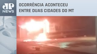 Ataque na BR-163, em Mato Grosso, tem caminhão incendiado e tiros contra ambulância