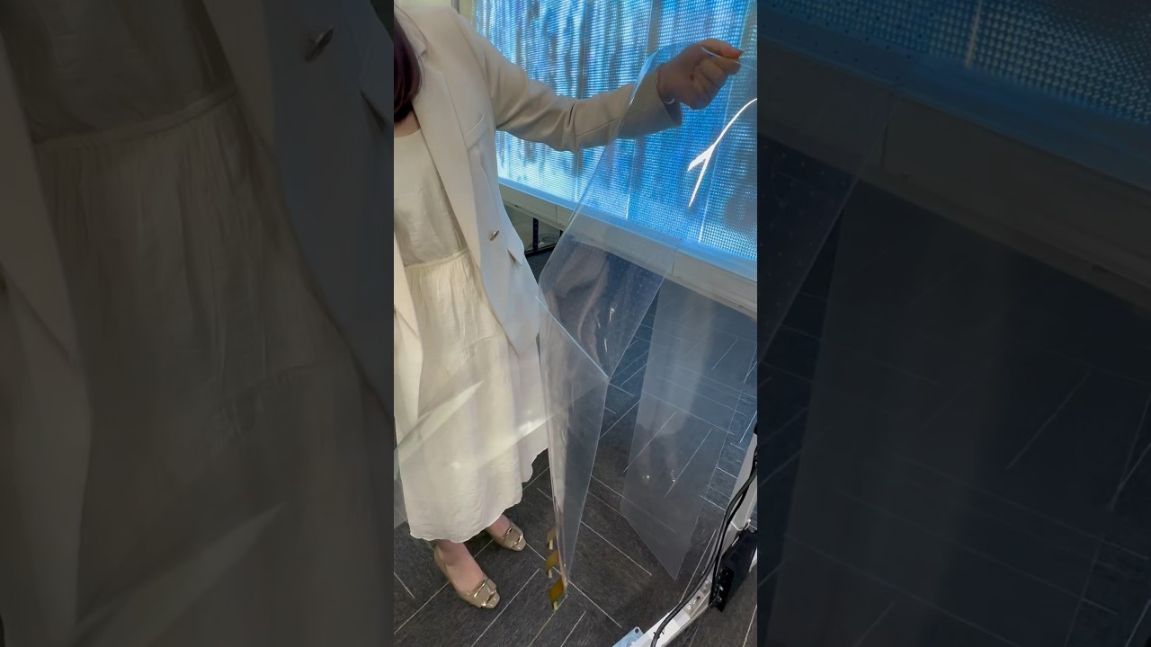 2024 most popular new technology🔥Ultra thin and super transparent LED film screen 