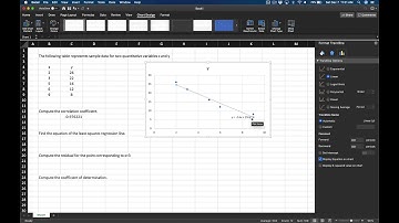 Least Squares Regression in Excel