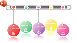 Colorful Hanging Options Infographic Slide In PowerPoint