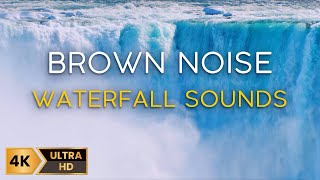 Waterfall Sounds for Sleeping – Relaxing 4K Nature Scene & Ambient Brown Noise (Deep Bass) 12 Hours