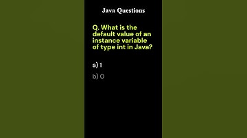 Java MCQ: Default Value of int Instance Variable? | Part 3 | Java Interview Prep