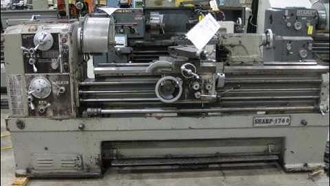 USED SHARP MODEL 1760 GAP BED ENGINE LATHE