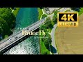 4k udrone fly over zurich schlieren limmat