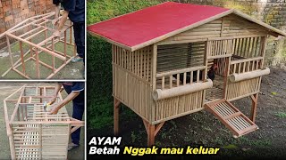 Membuat kandang ayam BERATAP SEDERHANA | Simple chicken cage