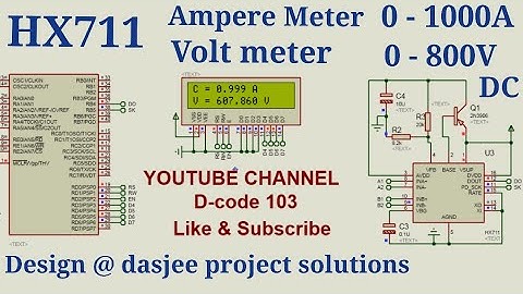 HX711 current and voltmeter DC - 0 to 1000 Ampere