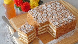 Medová torta s plnkou z kyslej smotany 🍯  /LiViera Desserts/