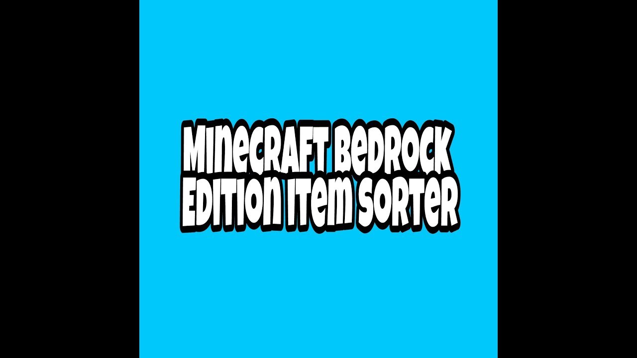 Minecraft Bedrock Edition item sorter - YouTube