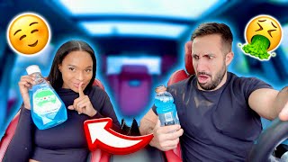 REPLACING MY FIANCE'S DRINK WITH MOUTHWASH *HILARIOUS*