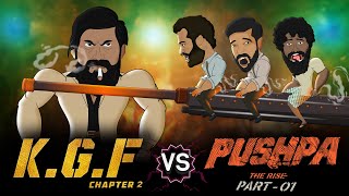 KGF vs Pushpa & RRR Best Fight Scene Spoof || Cartoon Smash