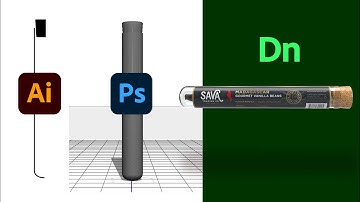 Create 3D objects (.OBJ) in Illustrator & Photoshop for Adobe Dimension product mock-ups - Vial