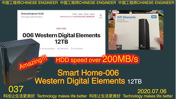 0037｜Smart Home 006｜Western Digital Elements 12TB｜NAS HDD for Raspberry Pi 4B｜Reupload
