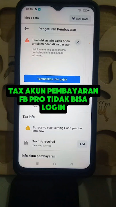Atasi tidak bisa login tax akun pembayaran fb pro 2025 #fbpromenghasilkanuang #monetisasifb