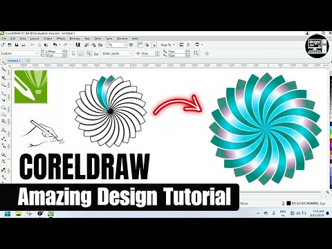 How to Create Design in CorelDraw X7 || कोरल ड्रा में डिजाइन कैसे ...