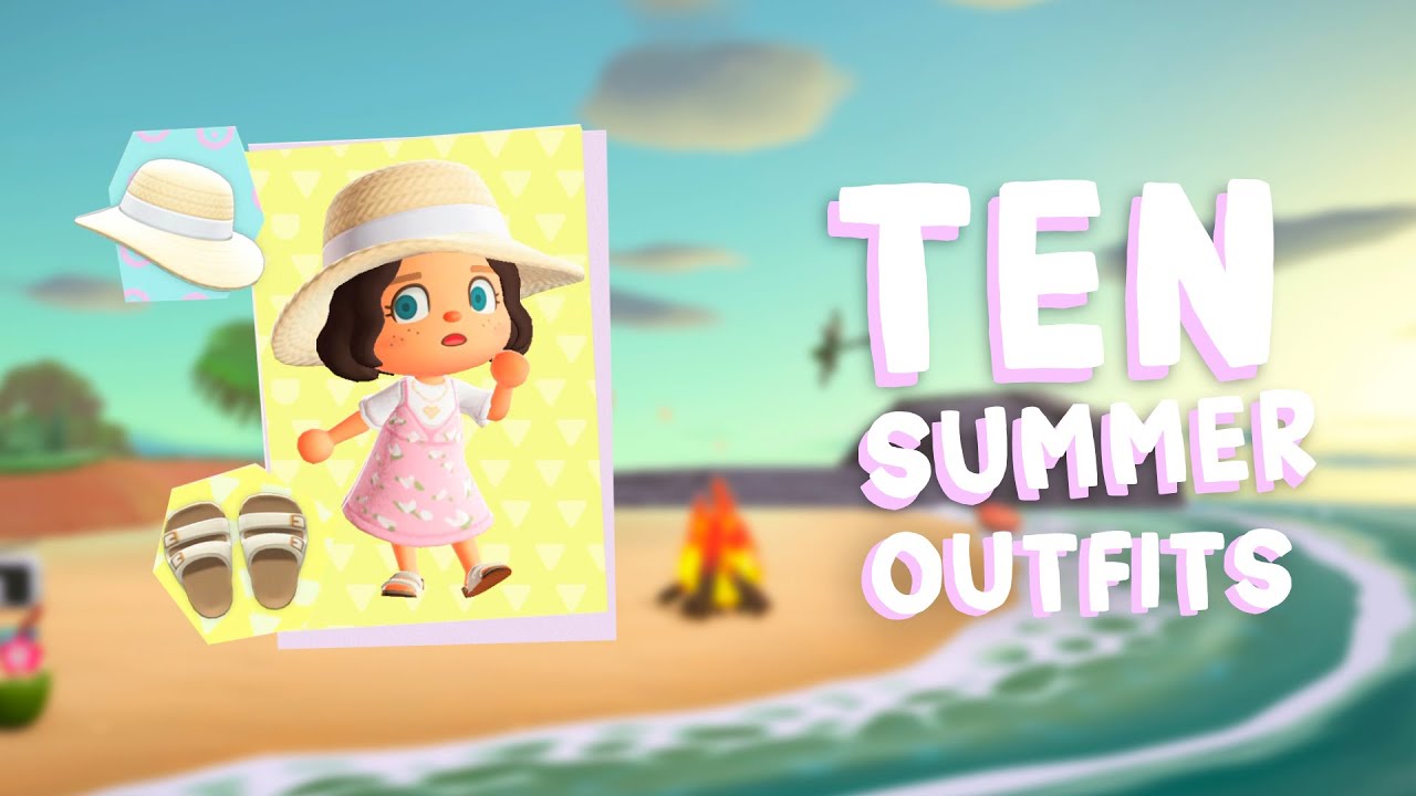 10 Cute Summer Outfit Ideas Animal Crossing New Horizons YouTube
