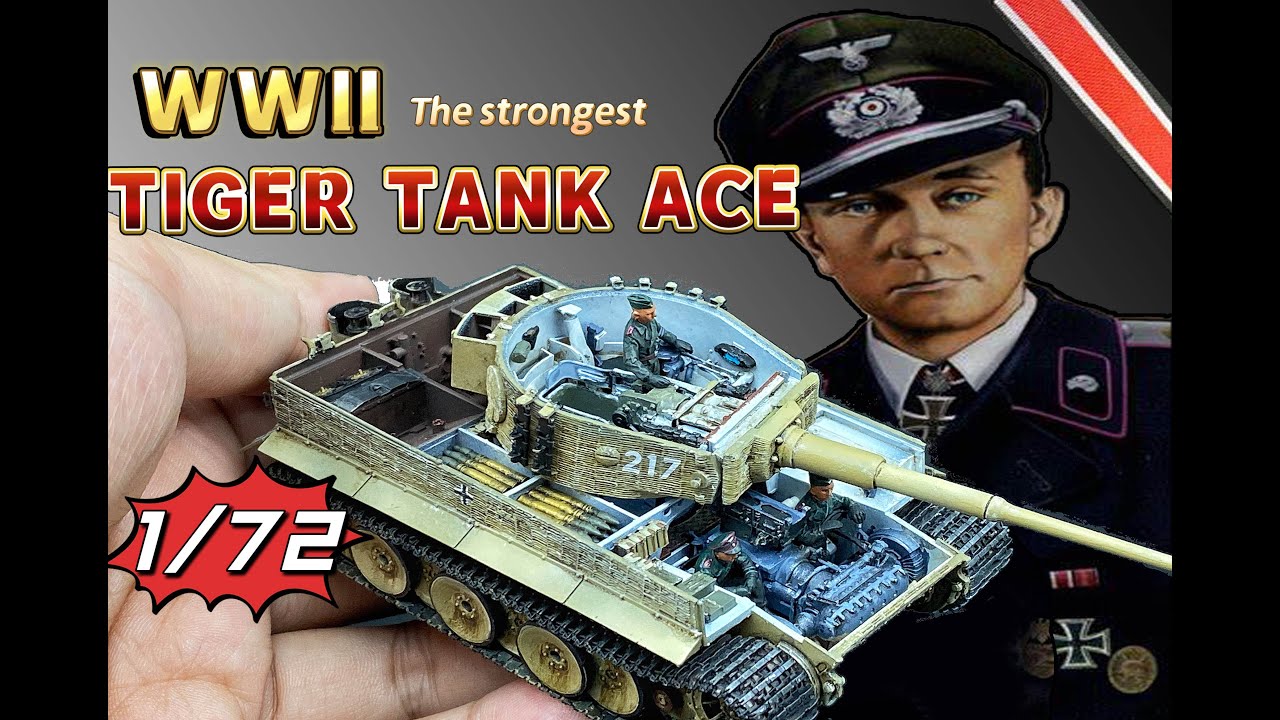 1/72 full interior Tiger Tank ACE Otto Carius Tank Model Dragon