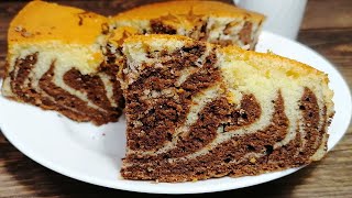 Пирог Зебра на кефире \ Секрет приготовления вкусного кекса