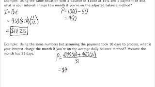 Financial Mathematics - Credit Card Interest