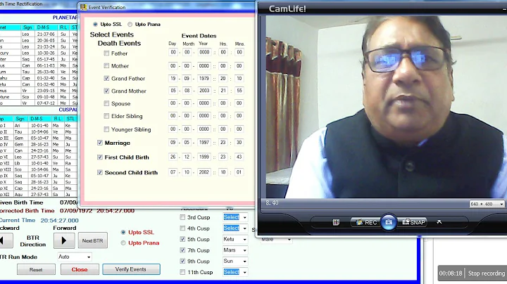 Birth Time rectification with 5 events By SkAnil 9810928289