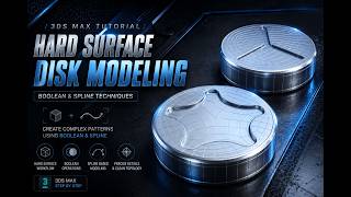 How to Create Complex Disk Patterns in 3ds Max | Boolean & Spline