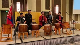 UB Drums Taiko drumming on stage