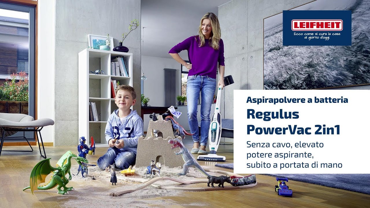 Aspirapolvere a batteria Regulus PowerVac 2in1 - YouTube